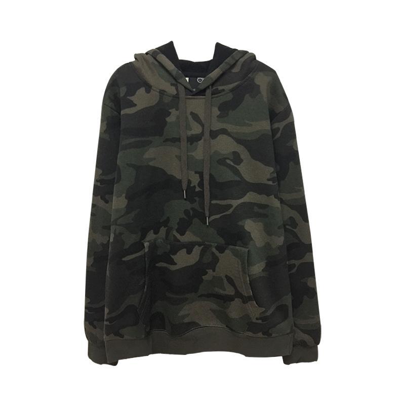 Camouflage Pattern Oversized Hooded Sweatshirt