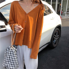 Casual Korean Fashion Knitted Loose Cardigan