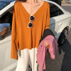 Casual Korean Fashion Knitted Loose Cardigan