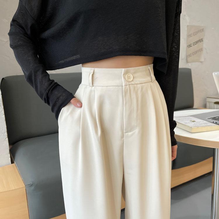 Casual Vintage Aesthetic High Waist Loose Suit Pants