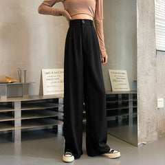 Casual Vintage Aesthetic High Waist Loose Suit Pants