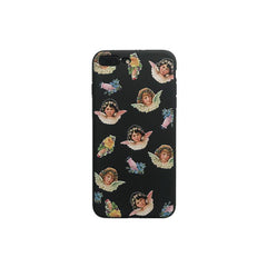 Cherubs Hands Flowers Black Iphone Cover Case