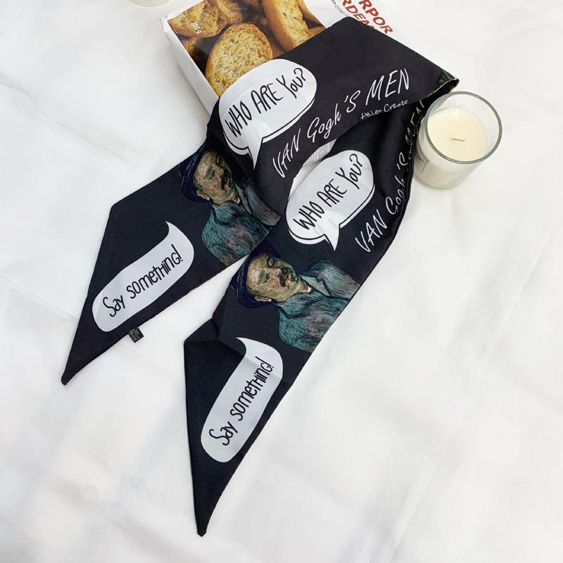 Chiffon Cute Meme Light Small Head Band Scarf