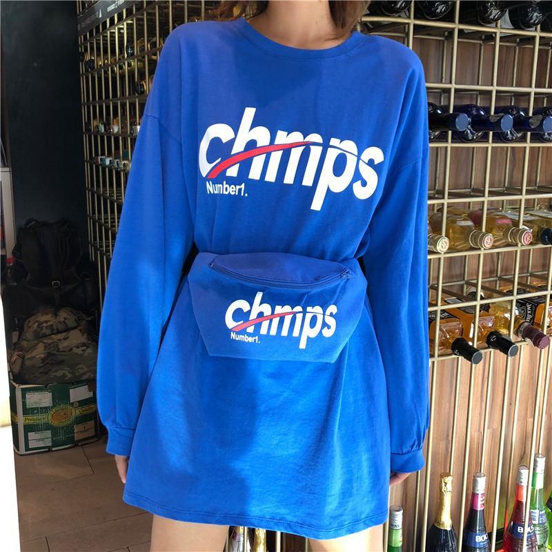 Chmps Logo Loose Long Sleeve Shirt