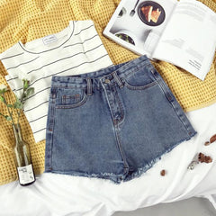 Classic Denim Jean High Waist Shorts