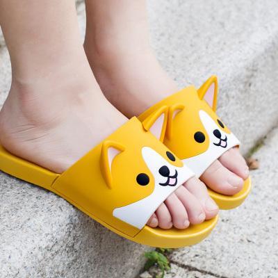 Cute Cat Dog Ears Colorful Plastic Flat Sandals