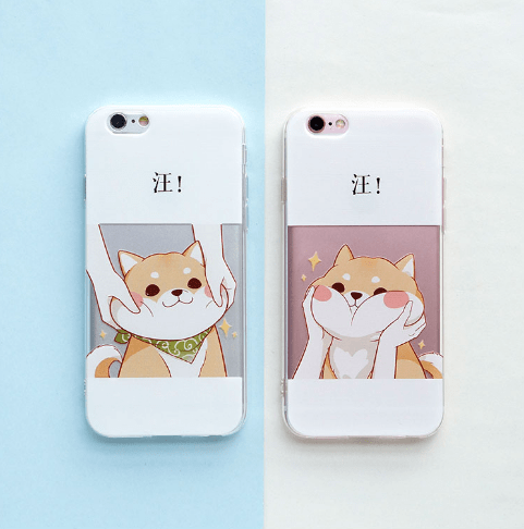 Cute Cheeks Shiba Inu Cartoon Dog Iphone Case