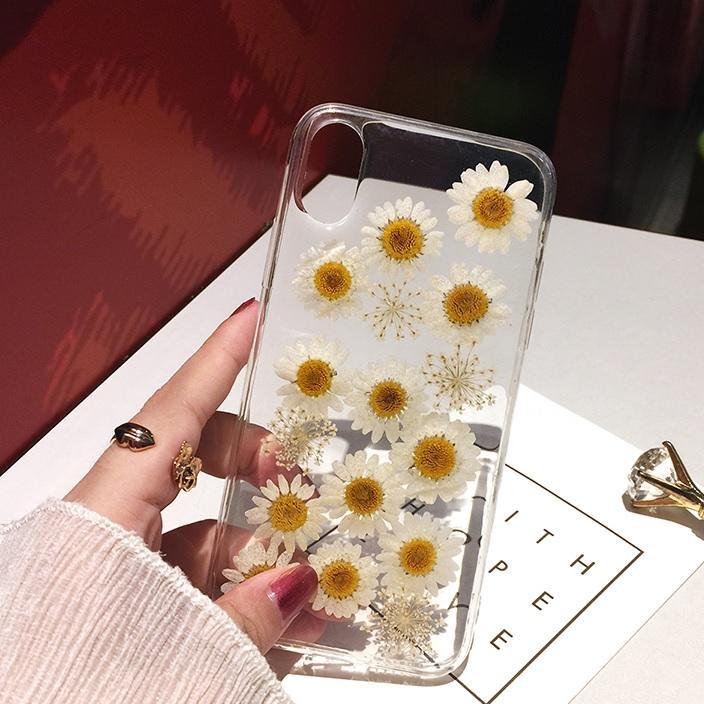 Cute Herbarium Flowers Transparent Iphone Case