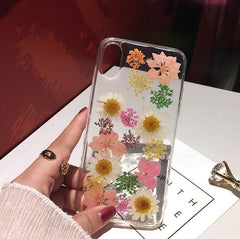 Cute Herbarium Flowers Transparent Iphone Case