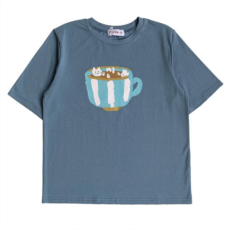 Cute Japanese Food Printed Oversized T-Shirt