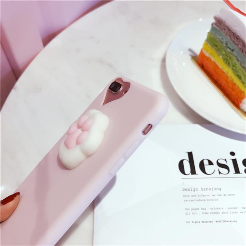 Cute Paw And Seal Squishy Rubber Iphone Case