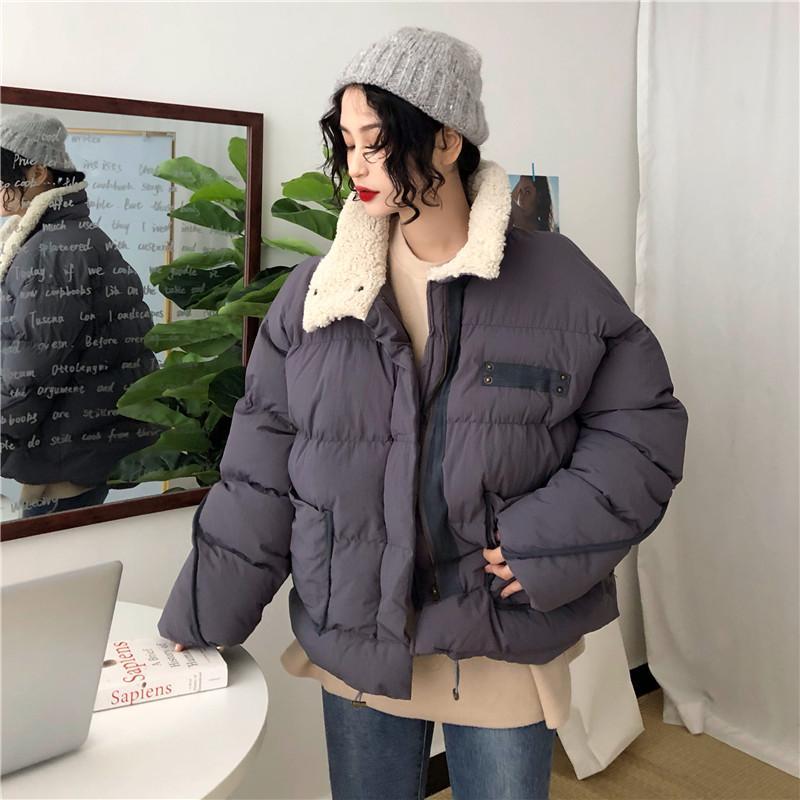 Faux Fur Collar Warm Puff Quilted Outwear Jacket