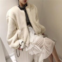 Faux Fur Loose Warm Curly Plush Outwear Jacket