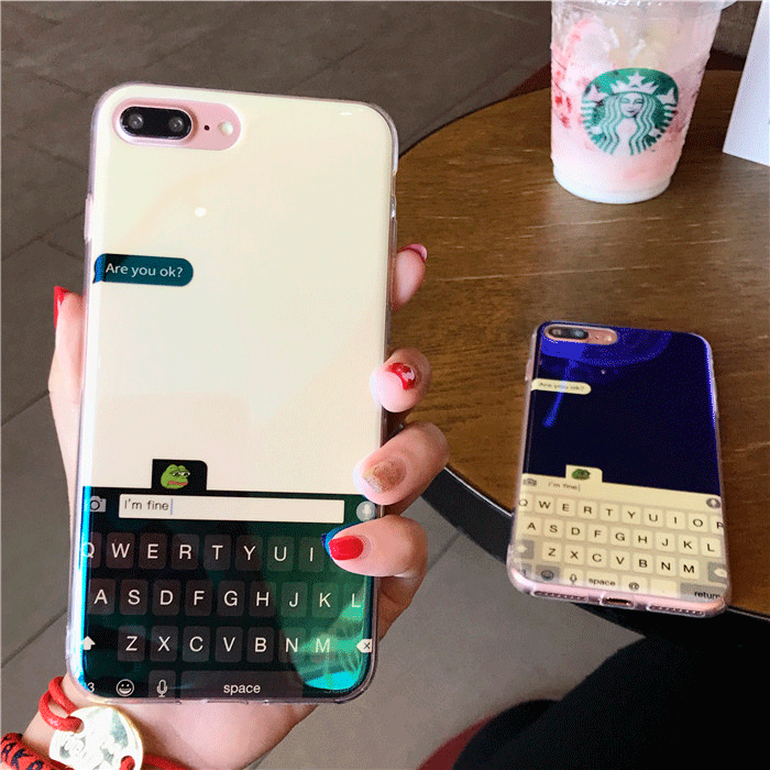 Forever Alone Keyboard Chat Transparent Silicone Iphone Case