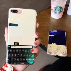 Forever Alone Keyboard Chat Transparent Silicone Iphone Case