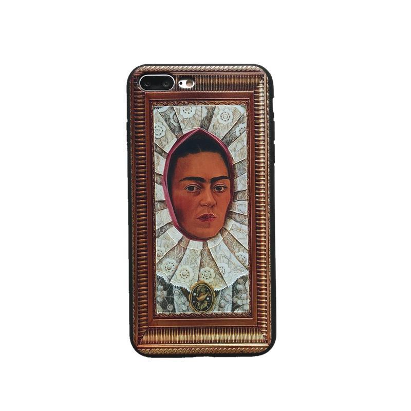 Frida Kahlo Painting Golden Frame Iphone Cover Case