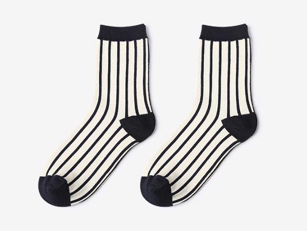 Geometric Printing Checkered Striped Socks