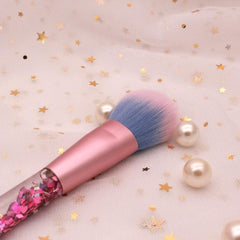 Glitter Transparent Plastic Makeup Brushes Tools