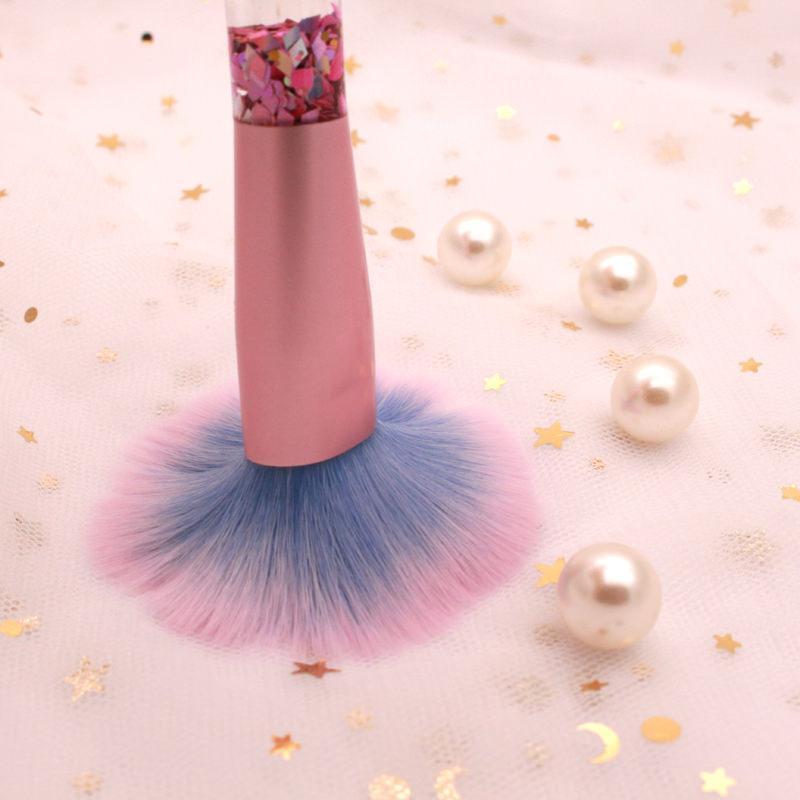 Glitter Transparent Plastic Makeup Brushes Tools