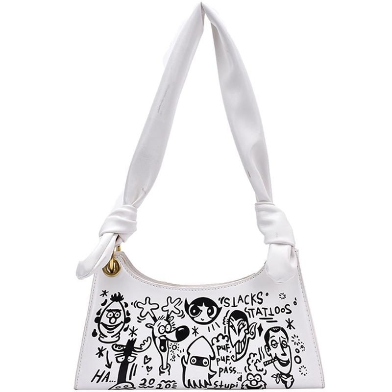 Graffiti Print Ulzzang Short Strap Shoulder Bag