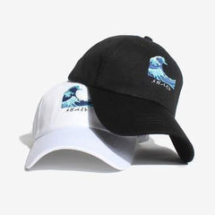 Great Wave Embroidery Cap