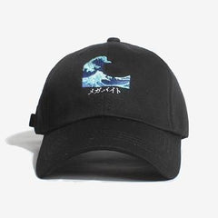 Great Wave Embroidery Cap