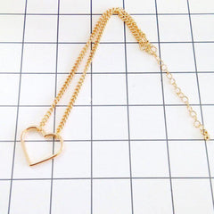 Heart Metallic Minimalistic Chain Choker