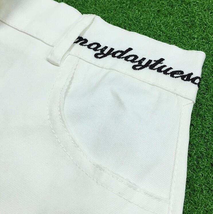 High Waist Letters Embroidery Skirt