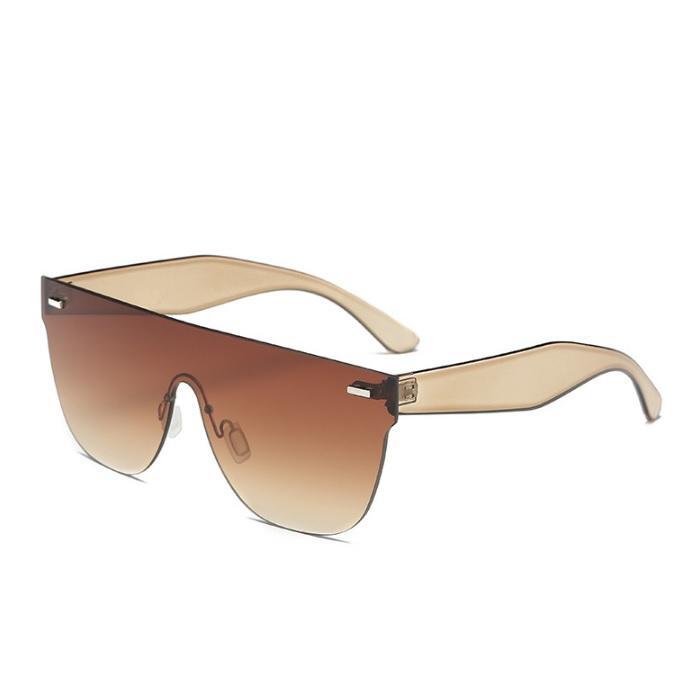 Huge Square Frame Colorful Transparent Plastic Sunglasses