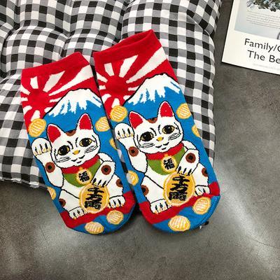 Japanese Style Lucky Cat Sushi Short Socks