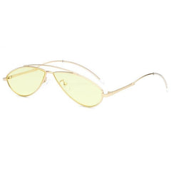 Metallic Aviator Frame Drop Colorful Sunglasses