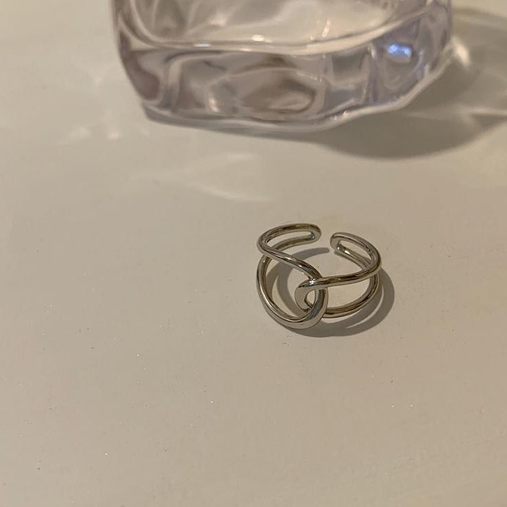 Minimalistic Aesthetic Silver Metallic Rings