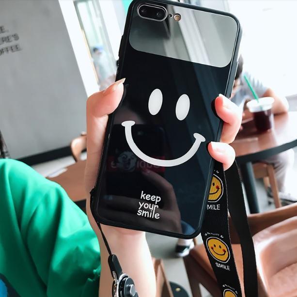 Mirror Smile Face Black Yellow Iphone Case