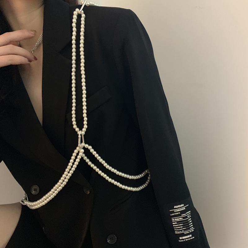Pearl Beads Chain Vintage Aesthetic Straps Belt