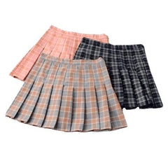 Plaid Cute School Style Pleated Skirt