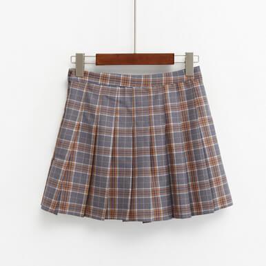 Plaid Cute School Style Pleated Skirt