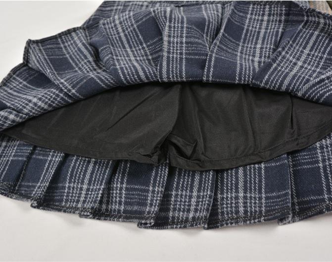 Plaid School Style  6 Colors Pleathed Skirt