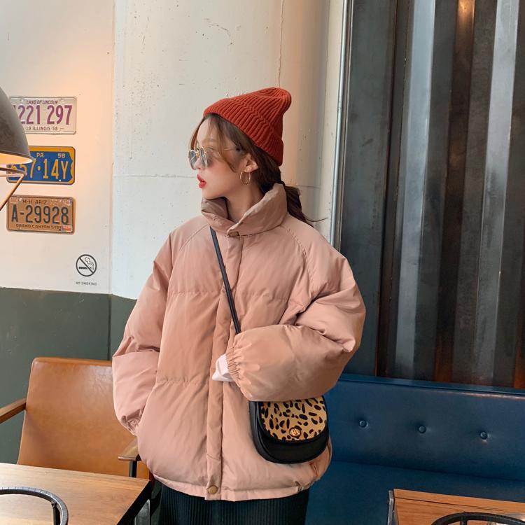 Puff Collar Pink Blue Red Black Warm Jacket