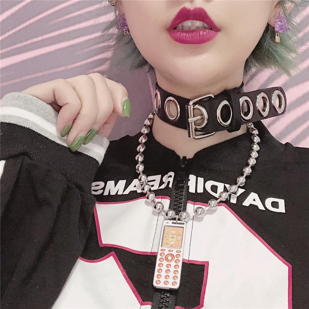 Punk Black Pu Leather Choker Collar