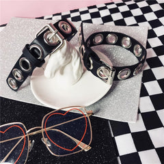 Punk Black Pu Leather Choker Collar