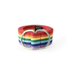 Rainbow Stripes Canvas Easy Belt