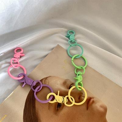 Rainbow Waist Chain Grunge Metallic Holes Belt