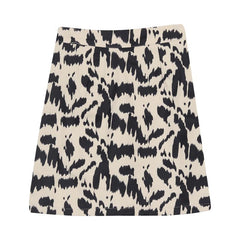 Retro Aesthetic Animal Abstract Print Mini Skirt