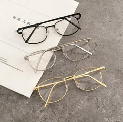 Retro Aesthetic Metal Thin Frame Glasses