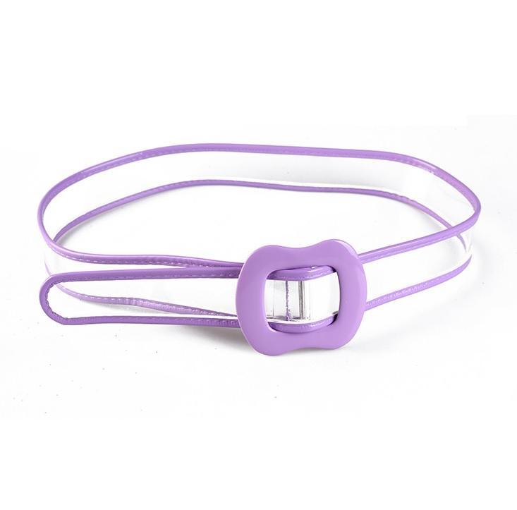 Retro Colorful Edge Transparent Women Belt