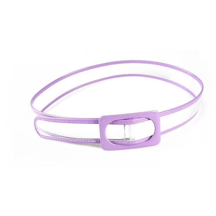 Retro Colorful Edge Transparent Women Belt