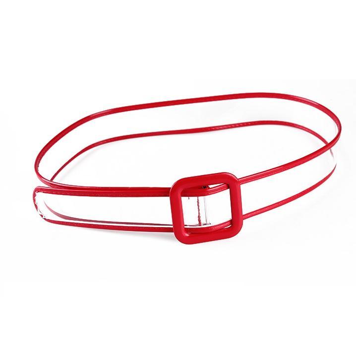 Retro Colorful Edge Transparent Women Belt