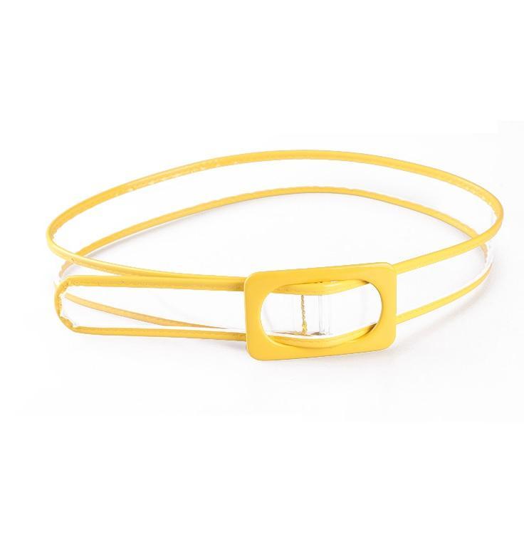 Retro Colorful Edge Transparent Women Belt