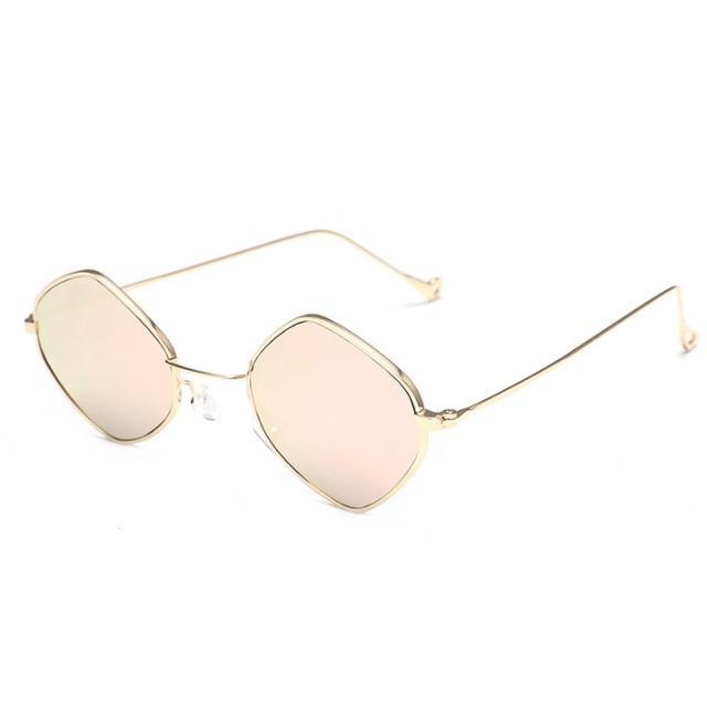 Rhombus Trendy Metallic Frame Colorful Sunglasses