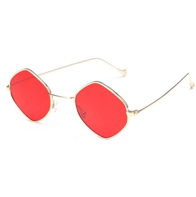 Rhombus Trendy Metallic Frame Colorful Sunglasses